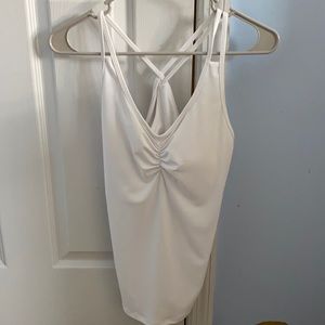 White tank top with built in bra
